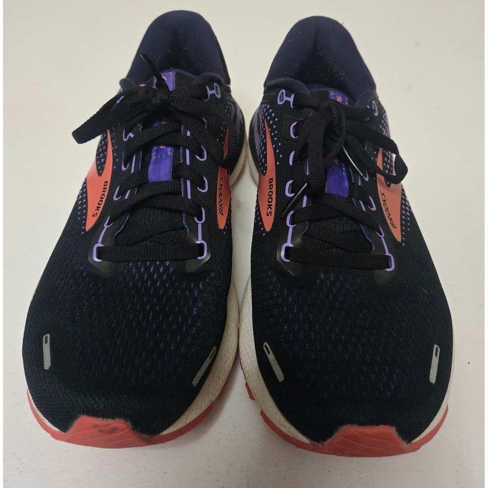 Brooks Adrenaline GTS 22 Womens Size 8B Running Shoes Black Purple Coral 1203531
